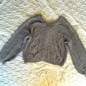 Hippie Rose sweater, gray tie back